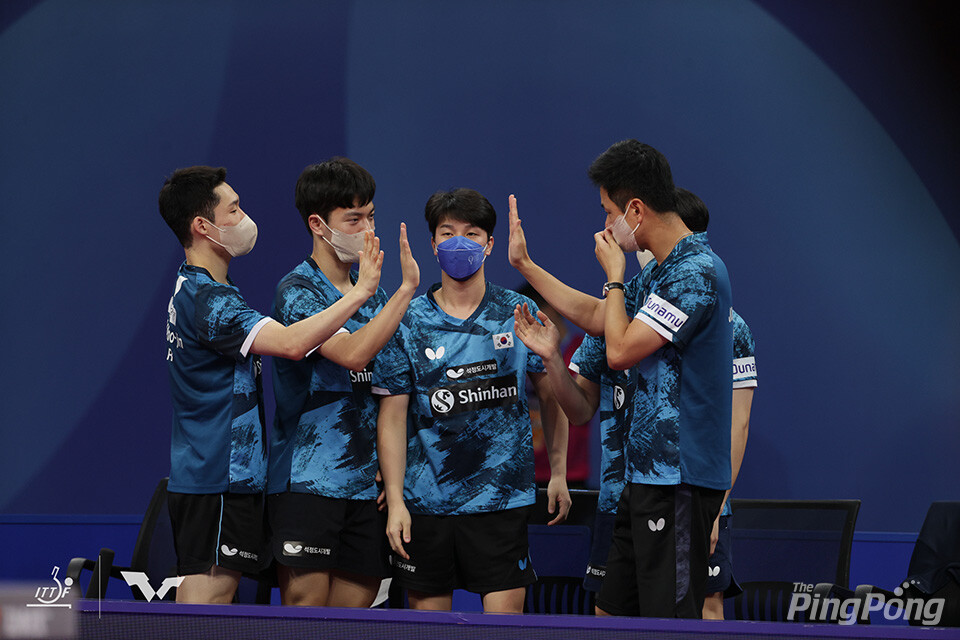 ▲ 한국의 세계선수권 결승 진출에 대한 기대가 높아지고 있다. 사진 국제탁구연맹(ITTF) 제공.
