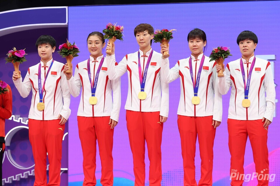 ▲ (항저우=안성호 기자) 여자단체전도 금메달은 중국이다. 5연패.