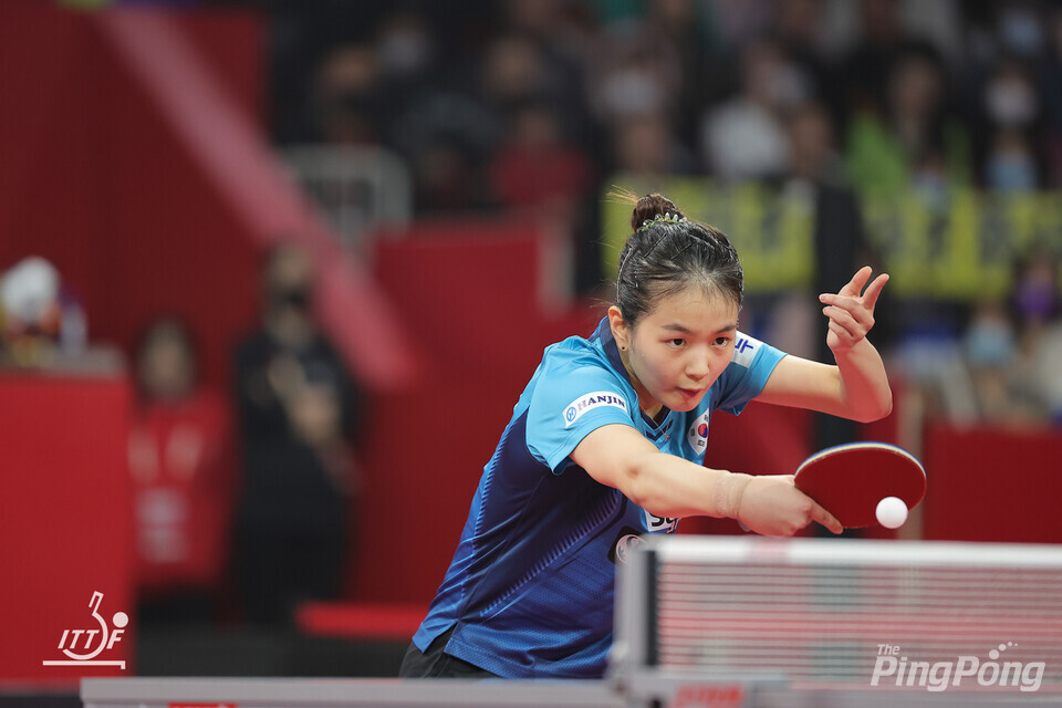 ▲ 여자단식 주자로 이번 대회에서 좋은 경험을 쌓은 김나영이다. 사진_국제탁구연맹(ITTF).