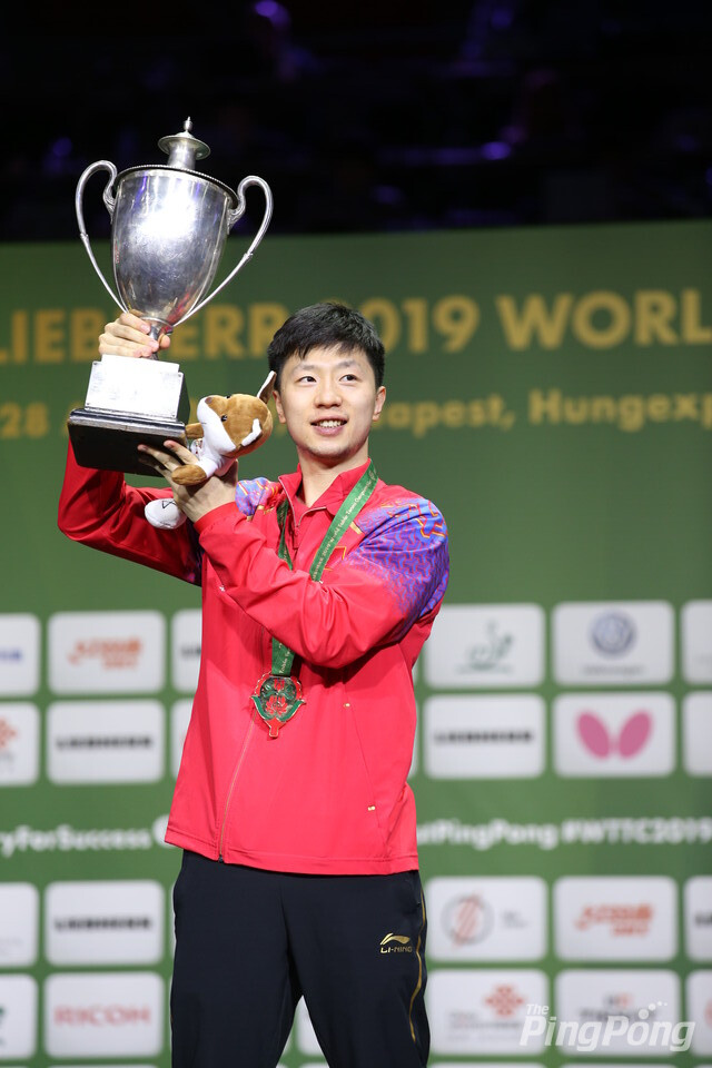 ▲ 2019년 부다페스트 세계선수권대회에서 남자단식 3연패를 달성했다.